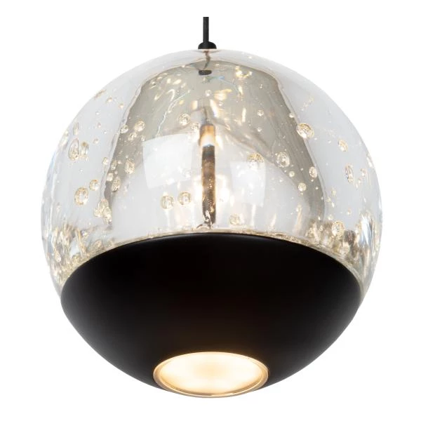 Lucide SENTUBAL - Pendant light - Ø 14 cm - LED - 1x6,3W 2700K - Black - detail 1